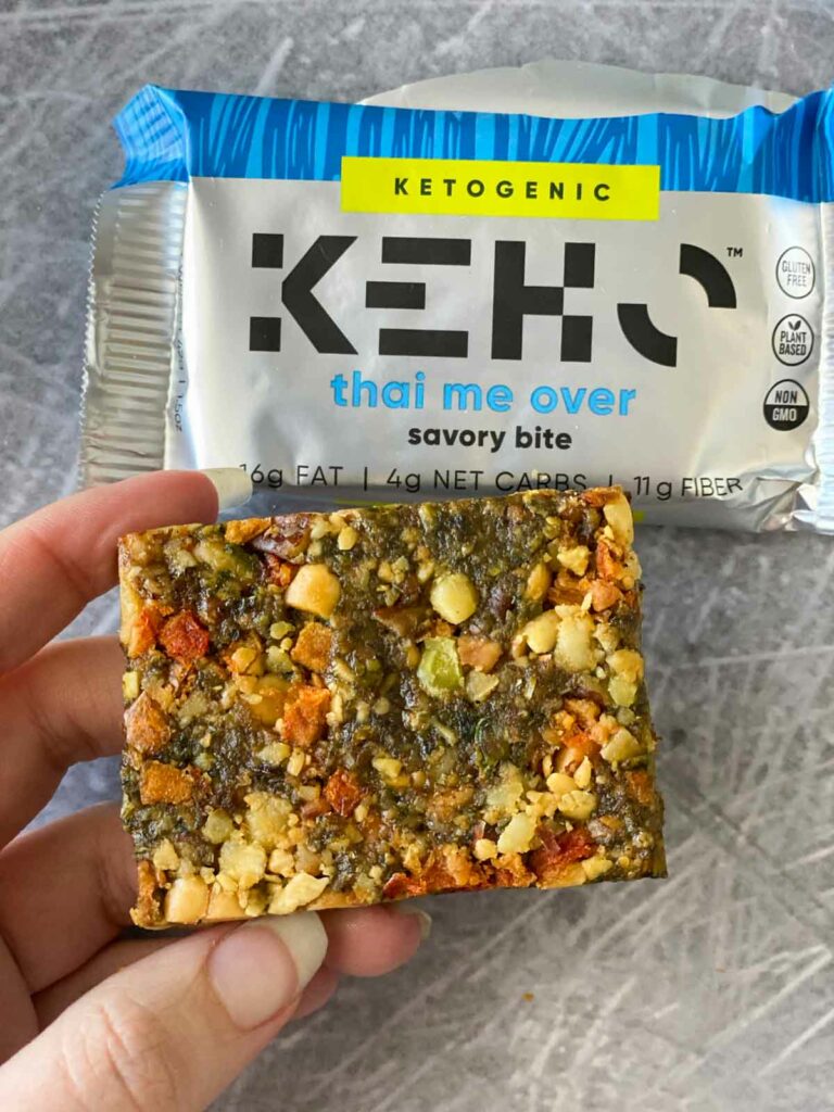 KEHO "thai me over" in-hand next to wrapper