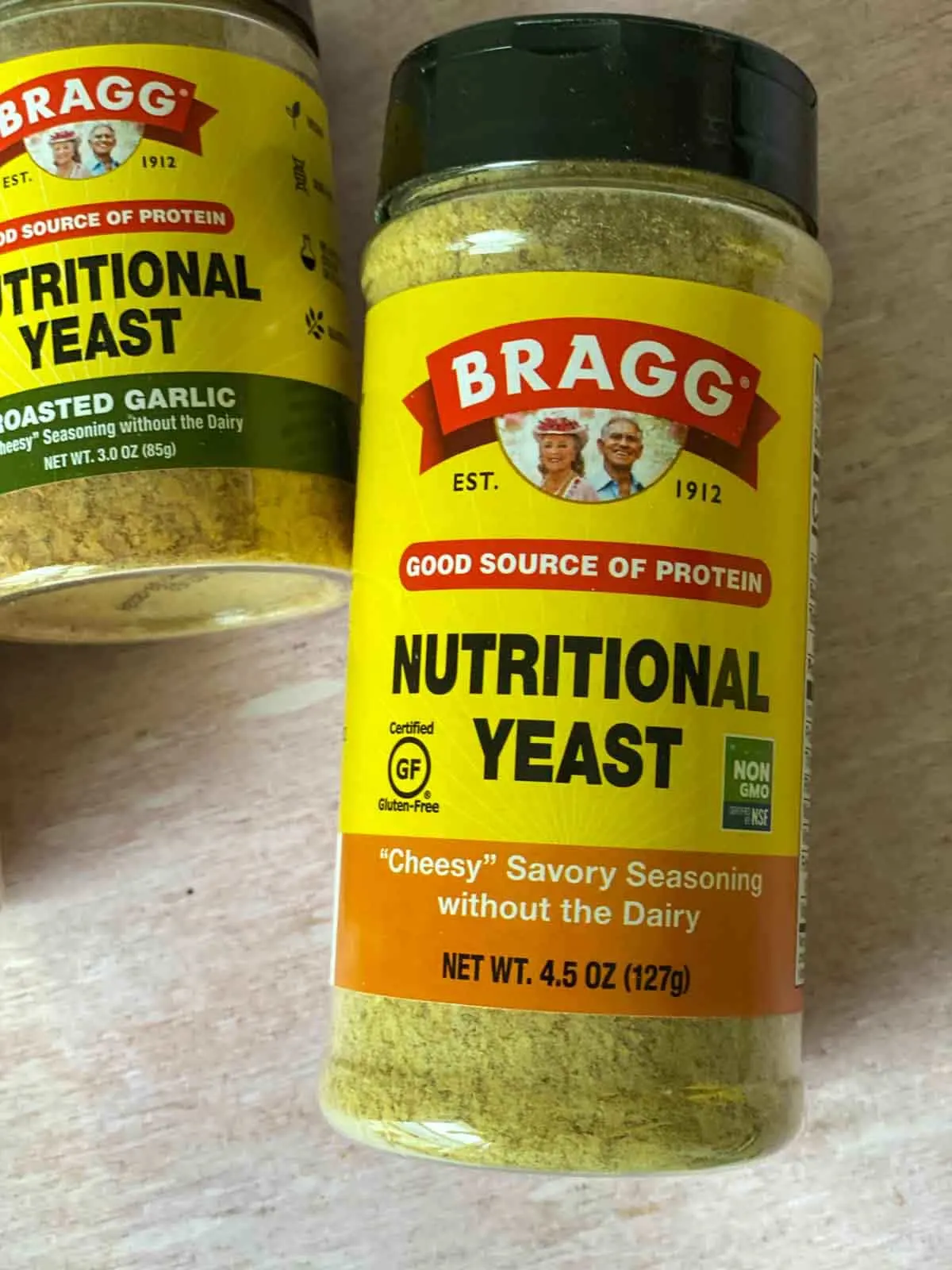 Large jar of Bragg Nutritional yeast