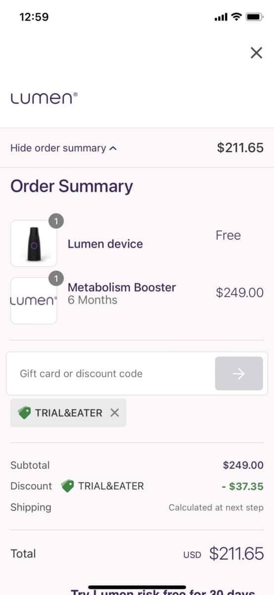Lumen Metabolism Tracker Review and Discount Code