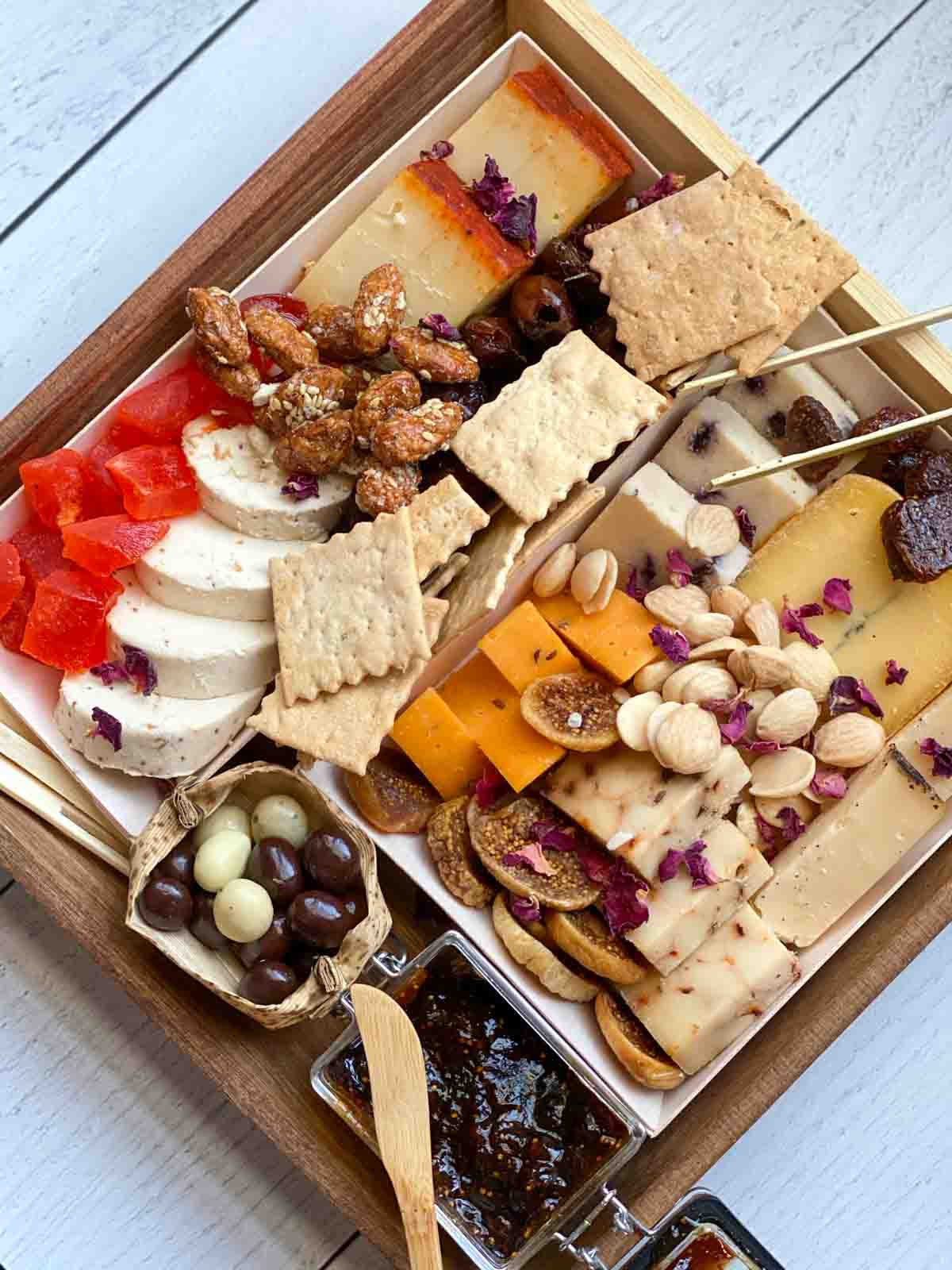 Cicette cheese board from Boarderie, unwrapped and arranged